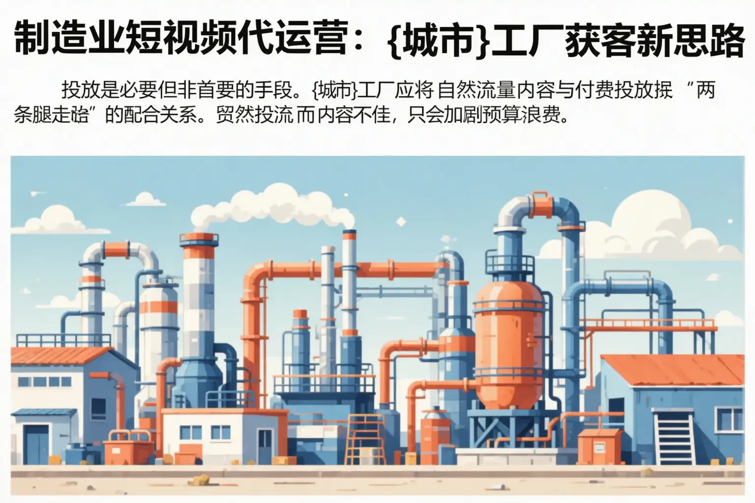 制造业短视频代运营:天祝工厂获客新思路